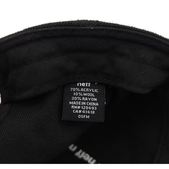 Neff Fresh Snapback Hat Embroidered Flat Bill Baseball Cap Paint Drip Wool Blend - Picture 7 of 7